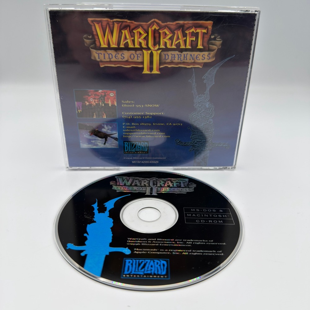 Warcraft II Tides of Darkness‎ PC Mac 1996 Blizzard Entertainment CD-ROM Vintage
